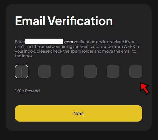 WEEX Exchange Review: Email verification